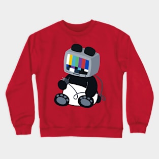 TV Head Panda by Yuuki G Crewneck Sweatshirt